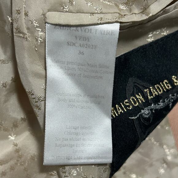 Zadig & Voltaire Vedy Spi Deluxe Blazer 36 Rose Pink Small Linen Cotton - Picture 10 of 14